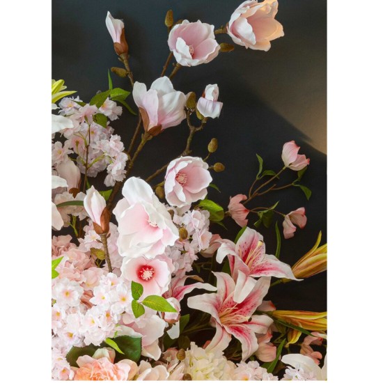 Finest Artificial Magnolias Branch Pink 100cm Artificial Flowers